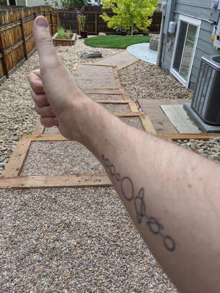 Tattoo while landscaping day 2