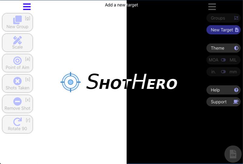 ShotHero opening screen
