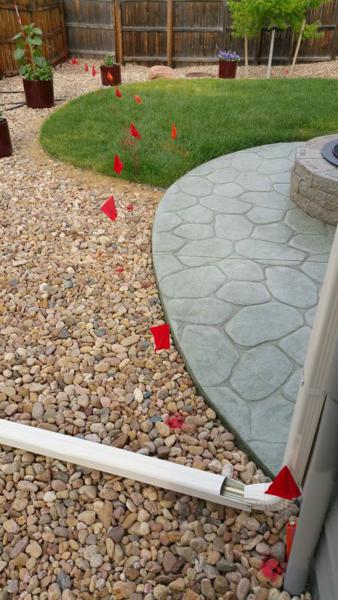 Flags marking underground cables